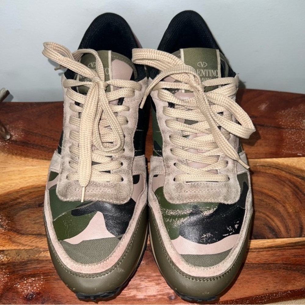 Valentino Garavani Rockrunner Camouflage Camo Sneakers Size EU 39 / US 8.5